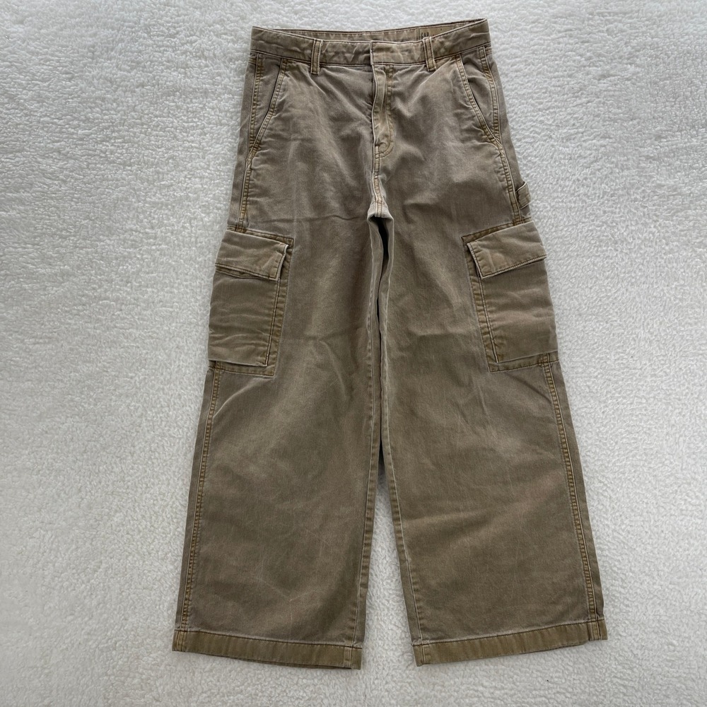 GAP Pants Womens 2 Brown Baggy Cargo Wide Leg Loose Y2K Military Utility Gorp